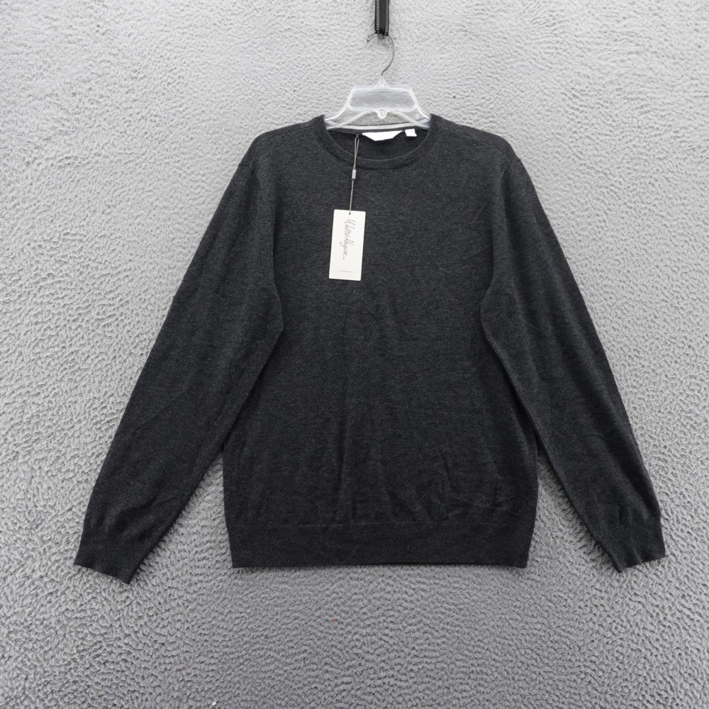 Walter Hagen Mens Clubhouse Sweater Gray Wool Blend Stretch Small NEW‎